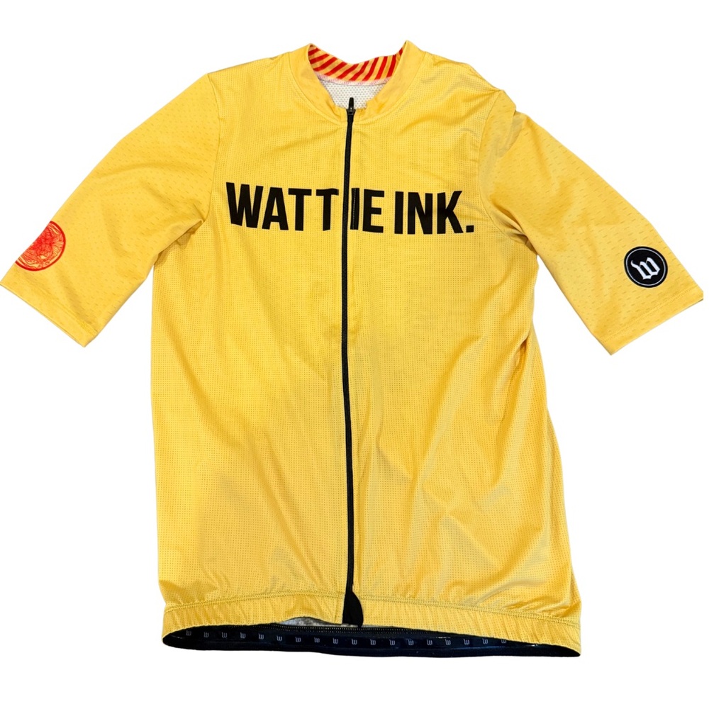 WATTIE INK Yellow Cycling Jersey